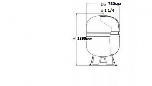 Схема для Бак расширительный д/водоснабжения Wester Line WAV 1500 л.